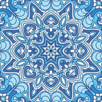 Oriental blue pattern. Stock Illustration