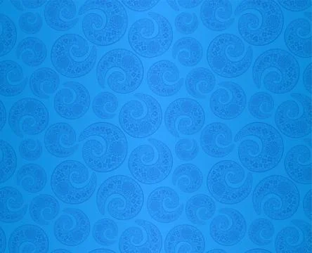 Oriental blue seamless pattern Stock Illustration