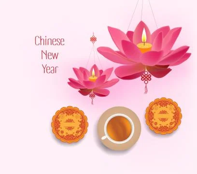 Oriental Chinese New Year pattern background Stock Illustration