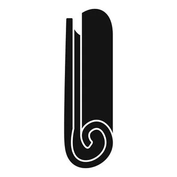 Oriental cinnamon icon simple vector. Spice stick Stock-Illustration