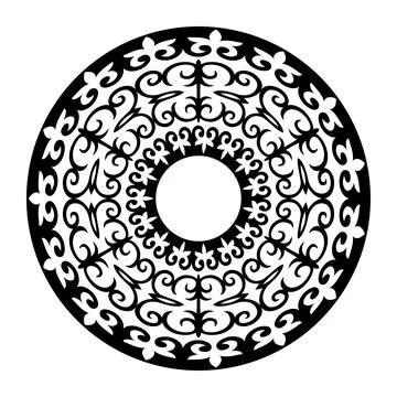 Oriental Circular pattern in the form of circle. Traditional classic ornament.  Illustrazione stock