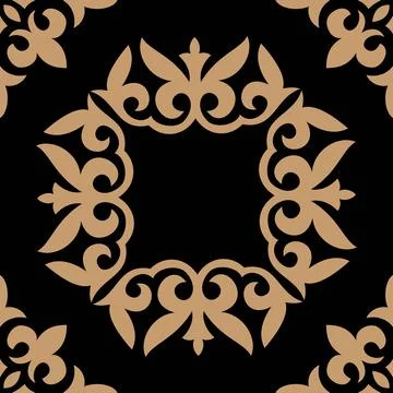 Oriental classic pattern with damask, arabesque, floral elements. Traditional  Stock Illustration