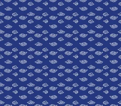 Oriental cloud seamless pattern Vector イラスト素材