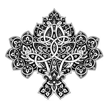Oriental decorative element. Stock Illustration