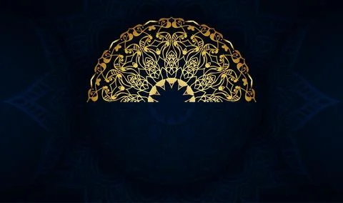 Oriental detailed hand drawn creative luxury golden colorful mandala Stockillustratie
