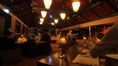 Oriental Dinner in Bangkok Stock Footage 98291044