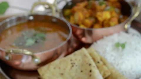 Oriental Dinner Plating Stock Footage 136059480