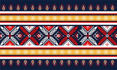 Oriental ethnic seamless pattern traditional background Design for carpet Stock Illustration