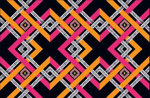 Oriental ethnic seamless pattern traditional background Design for carpet Stock Illustration