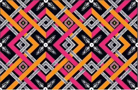 Oriental ethnic seamless pattern traditional background Design for carpet Stock Illustration