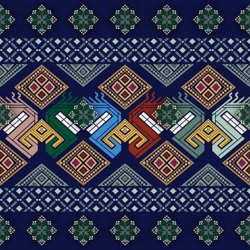 Oriental ethnic seamless pattern traditional background Design Stock Illustration