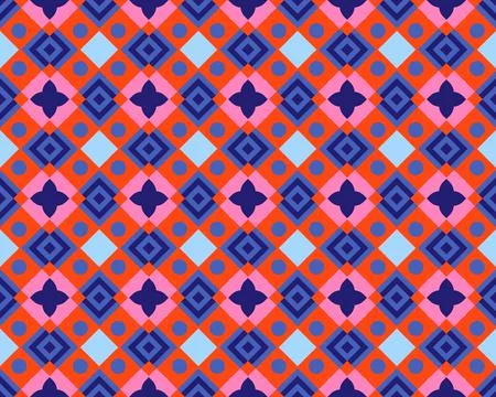 Oriental ethnic seamless repeatable pattern traditional geometric lines stripes 스톡 일러스트