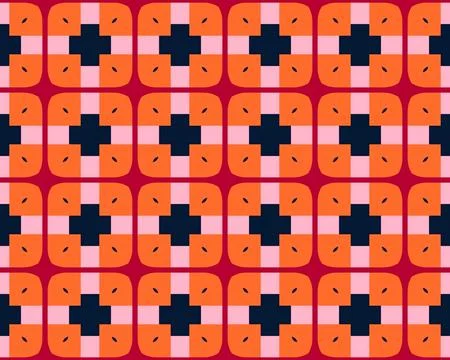 Oriental ethnic seamless repeatable pattern traditional geometric lines stripes Stock Illustration