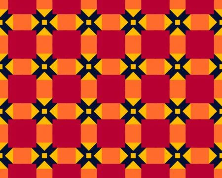 Oriental ethnic seamless repeatable pattern traditional geometric lines stripes Stock Illustration