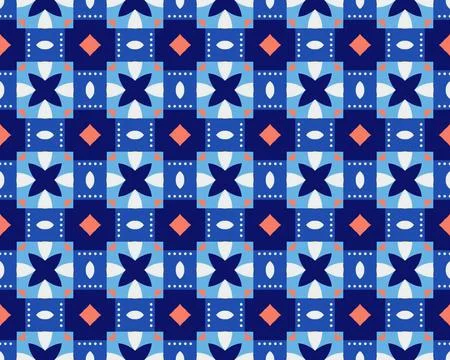 Oriental ethnic seamless repeatable pattern traditional geometric lines stripes 스톡 일러스트