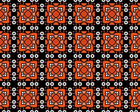 Oriental ethnic seamless repeatable pattern traditional geometric lines stripes 스톡 일러스트