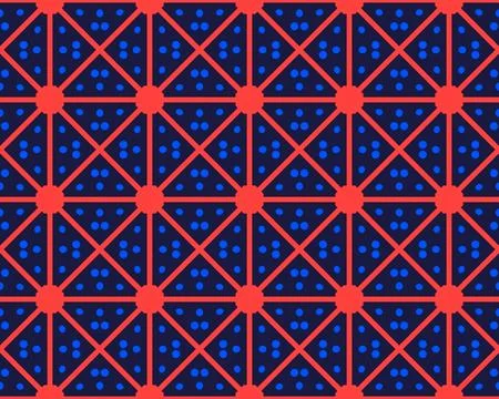 Oriental ethnic seamless repeatable pattern traditional geometric lines stripes Stock Illustration