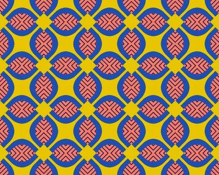Oriental ethnic seamless repeatable pattern traditional geometric lines stripes Illustrazione stock