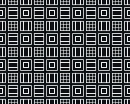 Oriental ethnic seamless repeatable pattern traditional geometric lines stripes Stockillustratie