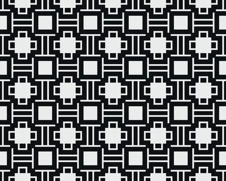 Oriental ethnic seamless repeatable pattern traditional geometric lines stripes Illustrazione stock