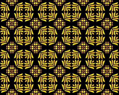 Oriental ethnic seamless repeatable pattern traditional geometric lines stripes Stock Illustration