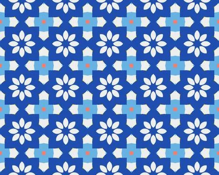 Oriental ethnic seamless repeatable pattern traditional geometric lines stripes Stock Illustration