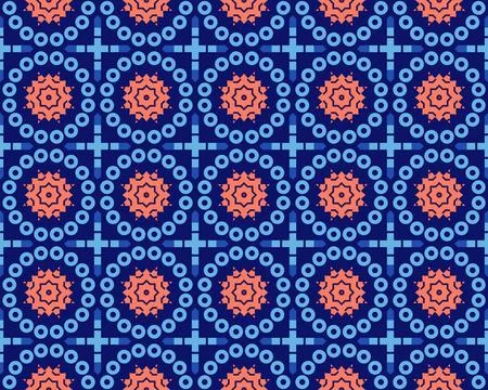 Oriental ethnic seamless repeatable pattern traditional geometric lines stripes Stock Illustration