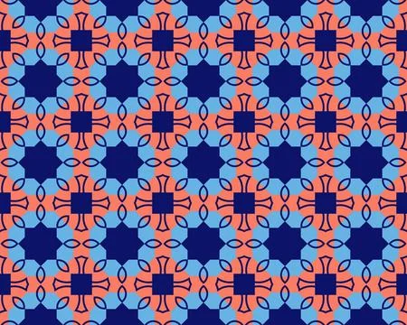 Oriental ethnic seamless repeatable pattern traditional geometric lines stripes 스톡 일러스트