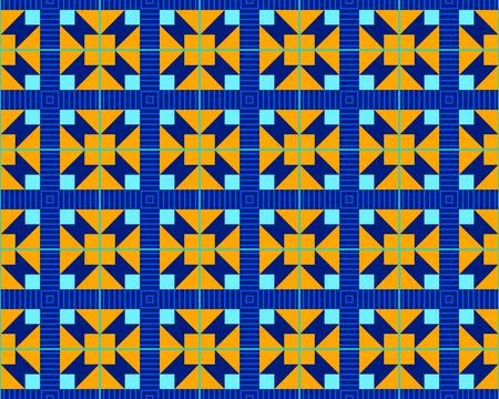 Oriental ethnic seamless repeatable pattern traditional geometric lines stripes Illustrazione stock