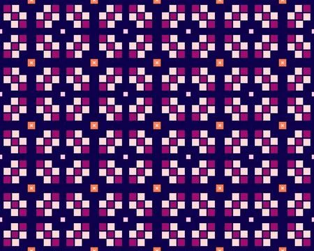 Oriental ethnic seamless repeatable pattern traditional geometric lines stripes Stock Illustration