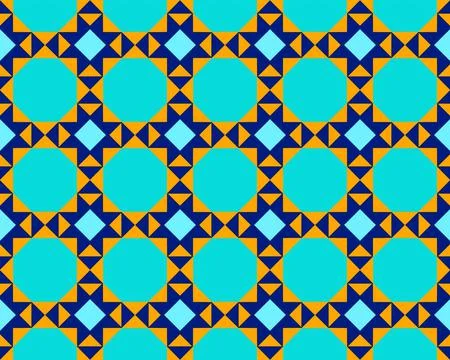 Oriental ethnic seamless repeatable pattern traditional geometric lines stripes Stockillustratie