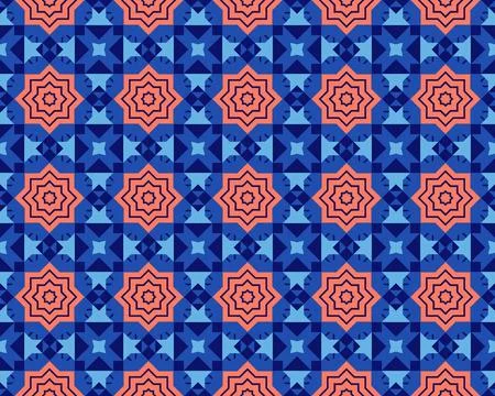 Oriental ethnic seamless repeatable pattern traditional geometric lines stripes 스톡 일러스트