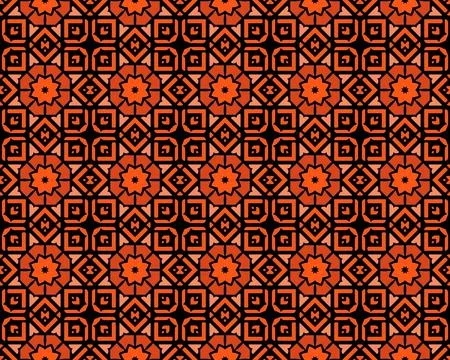 Oriental ethnic seamless repeatable pattern traditional geometric lines stripes Illustrazione stock