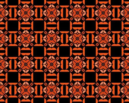 Oriental ethnic seamless repeatable pattern traditional geometric lines stripes 库存插图