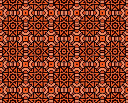 Oriental ethnic seamless repeatable pattern traditional geometric lines stripes イラスト素材