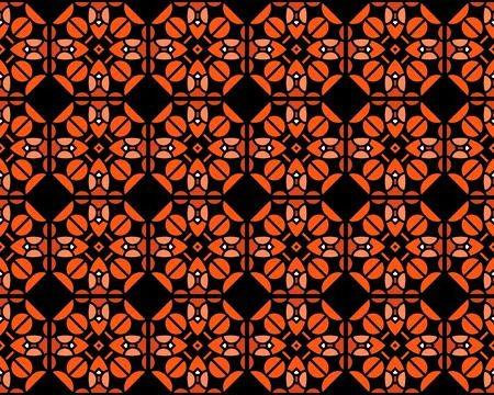 Oriental ethnic seamless repeatable pattern traditional geometric lines stripes 库存插图