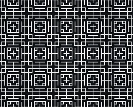 Oriental ethnic seamless repeatable pattern traditional geometric lines stripes イラスト素材