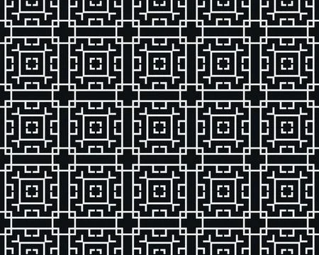 Oriental ethnic seamless repeatable pattern traditional geometric lines stripes Stockillustratie