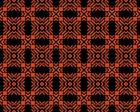 Oriental ethnic seamless repeatable pattern traditional geometric lines stripes Illustrazione stock