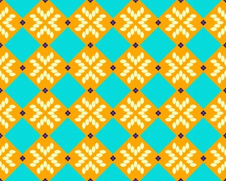 Oriental ethnic seamless repeatable pattern traditional geometric lines stripes Stock Illustration