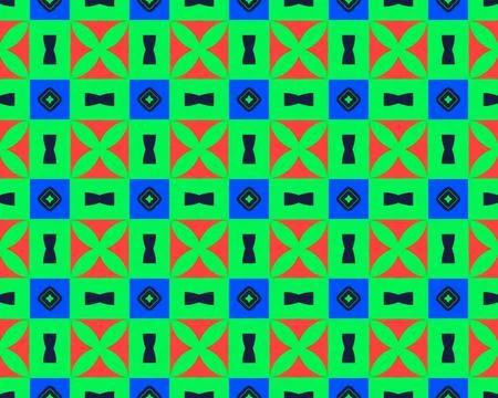 Oriental ethnic seamless repeatable pattern traditional geometric lines stripes Stock Illustration