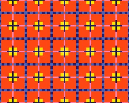 Oriental ethnic seamless repeatable pattern traditional geometric lines stripes Stock Illustration