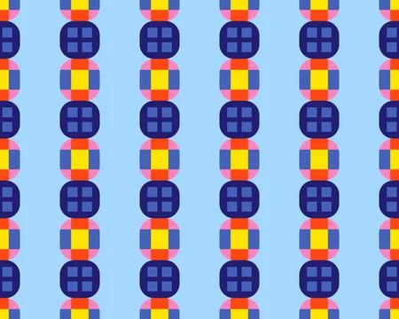 Oriental ethnic seamless repeatable pattern traditional geometric lines stripes 库存插图