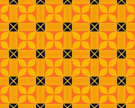 Oriental ethnic seamless repeatable pattern traditional geometric lines stripes Illustrazione stock