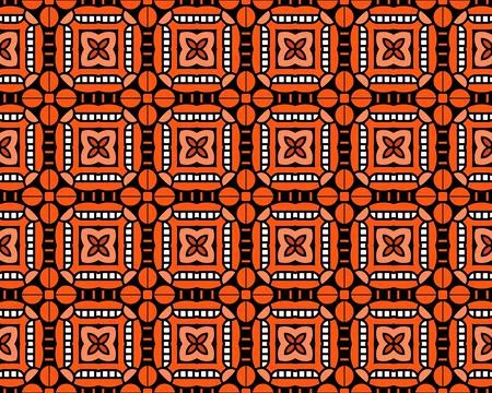 Oriental ethnic seamless repeatable pattern traditional geometric lines stripes Stock Illustration