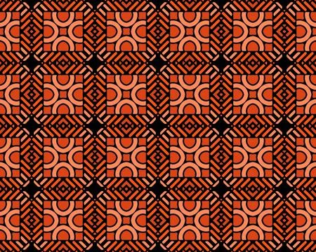Oriental ethnic seamless repeatable pattern traditional geometric lines stripes Illustrazione stock