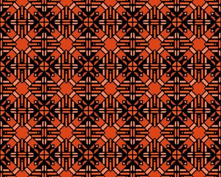 Oriental ethnic seamless repeatable pattern traditional geometric lines stripes 库存插图