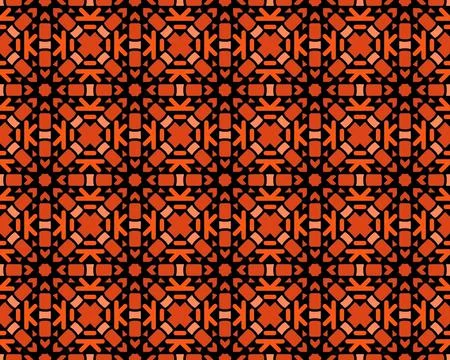 Oriental ethnic seamless repeatable pattern traditional geometric lines stripes Stock Illustration