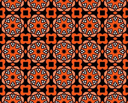 Oriental ethnic seamless repeatable pattern traditional geometric lines stripes イラスト素材