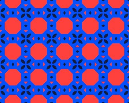 Oriental ethnic seamless repeatable pattern traditional geometric lines stripes Stock Illustration